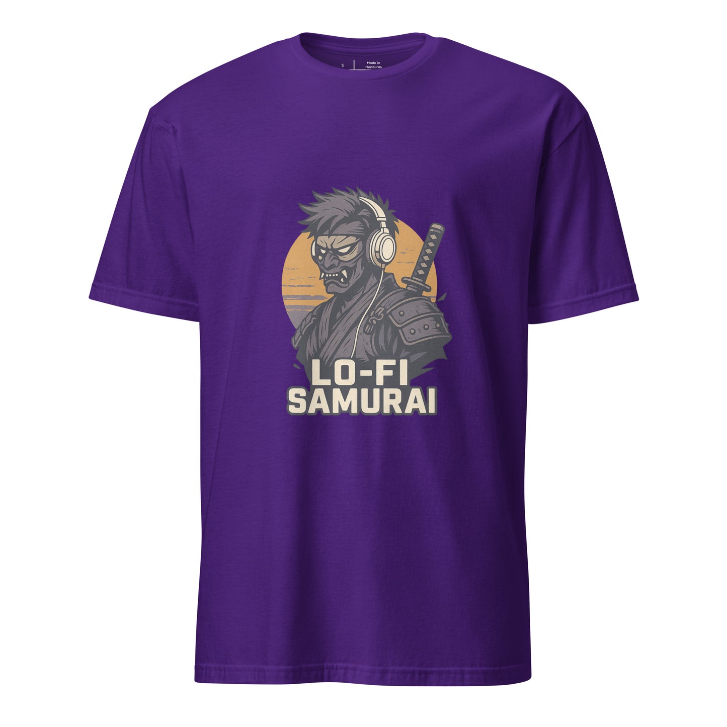Lo-Fi Samurai - Modern-Day Ronin - Short-Sleeve Unisex T-Shirt - Graphic Tee - Purple - Front
