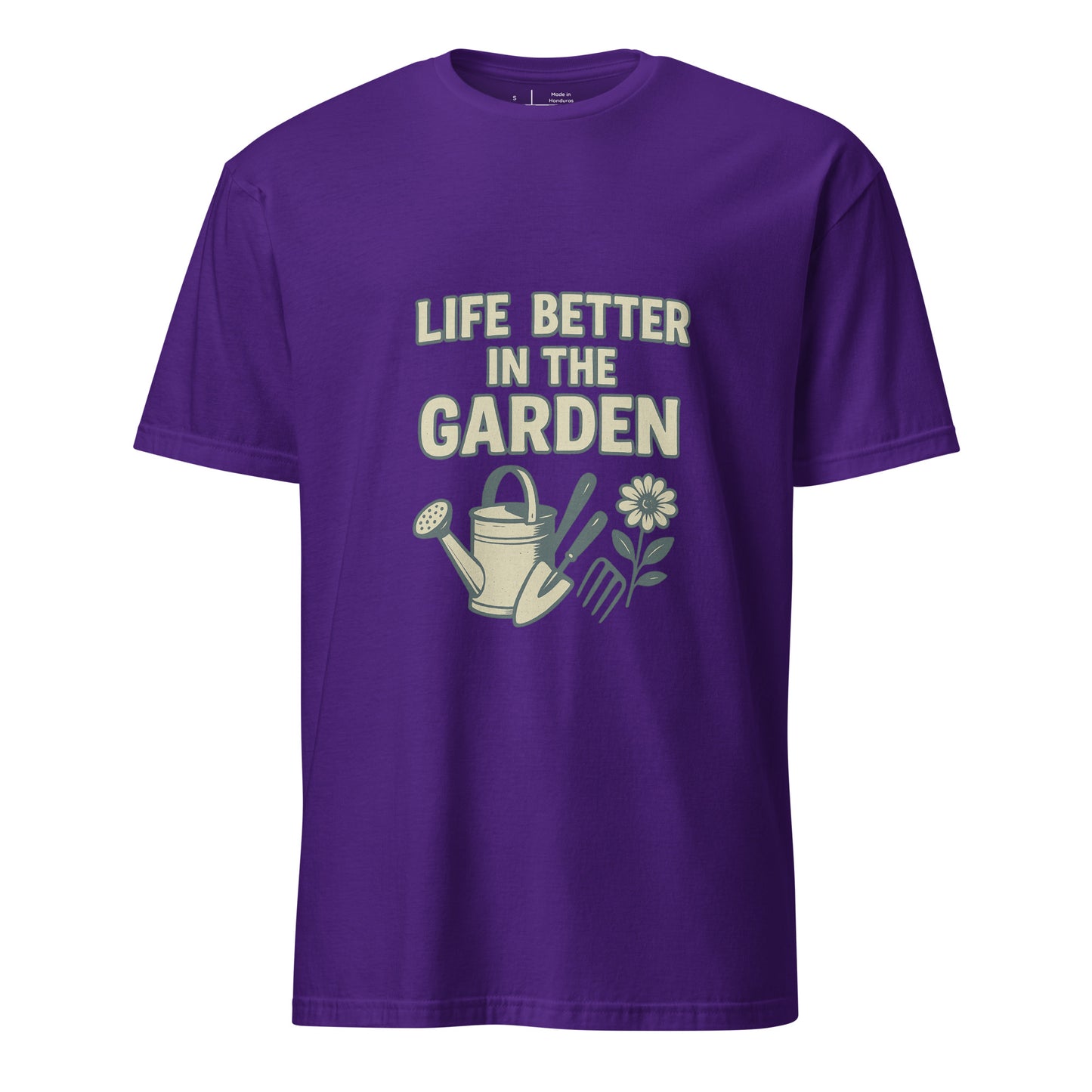 Better In The Garden - Nature Lover - Short-Sleeve Unisex T-Shirt - Graphic Tee - Purple - Front