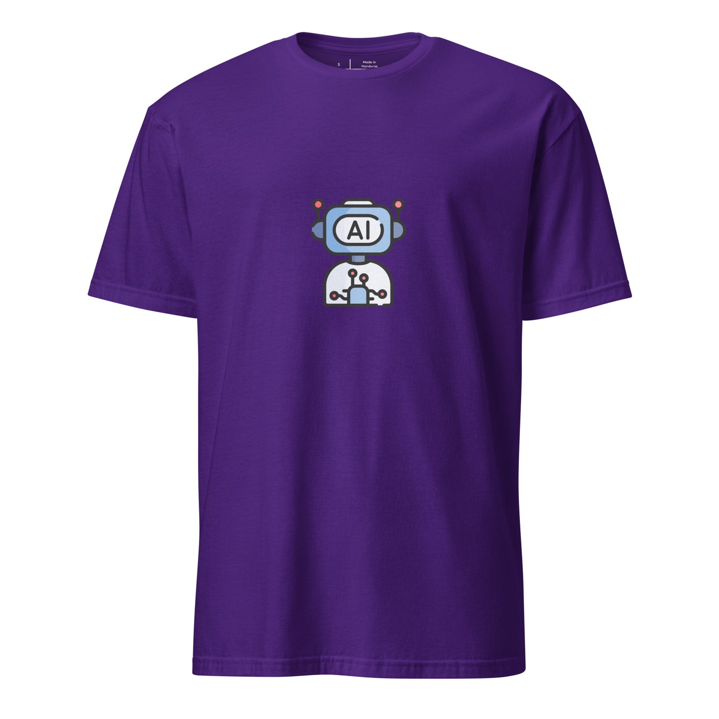 A.I - Retro AI Bot - Short-Sleeve Unisex T-Shirt - Graphic Tee - Purple - Front