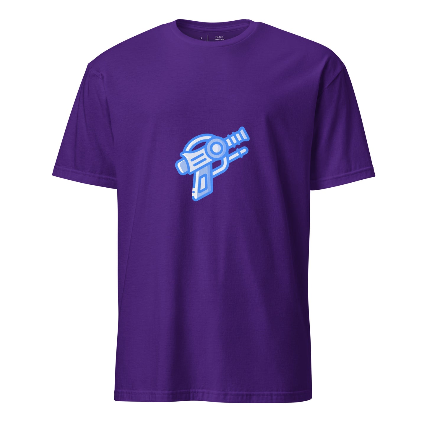 Sci-Fi Pistol - Neon Firepower - Short-Sleeve Unisex T-Shirt - Graphic Tee - Purple - Front