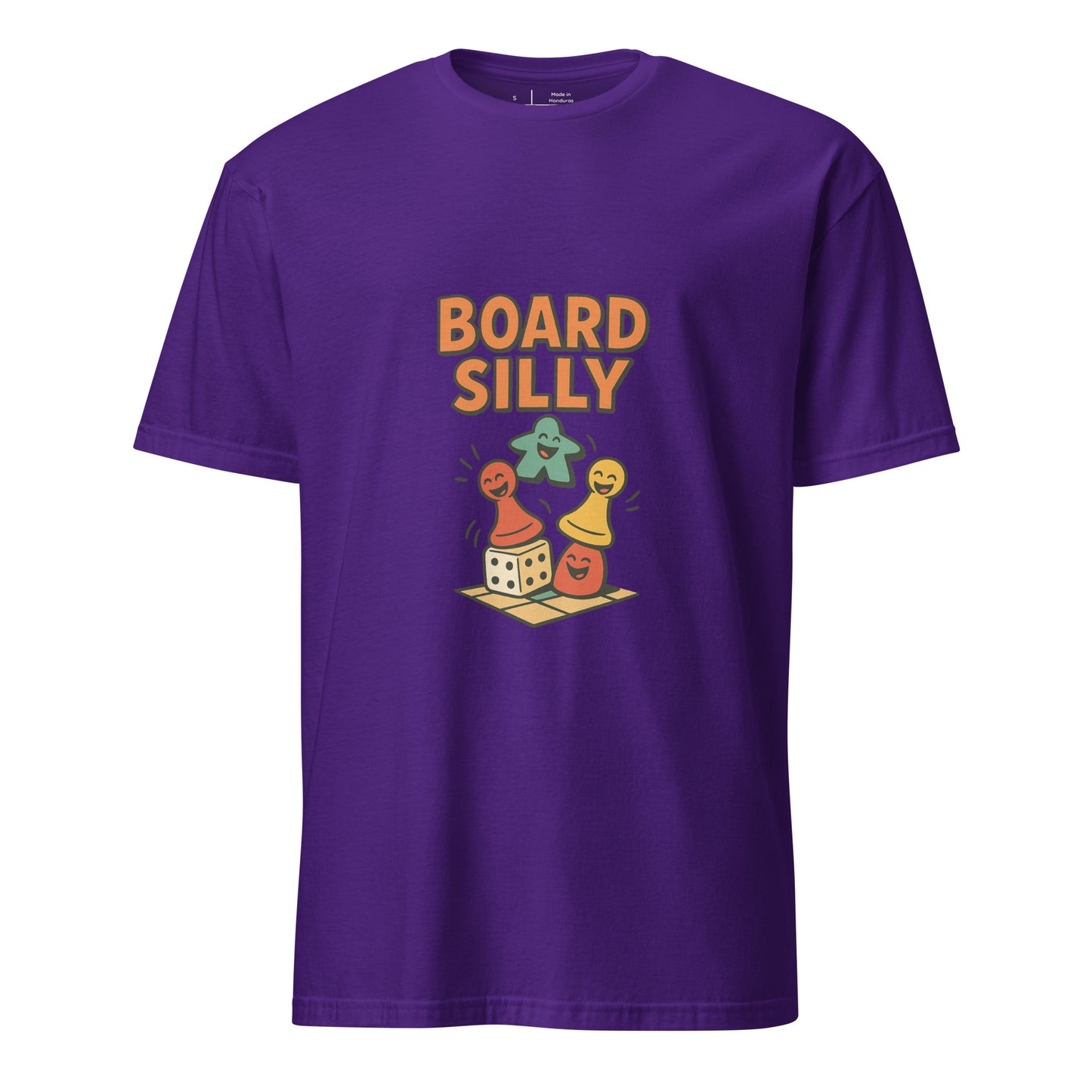 Board Silly – Ultimate Board Game - Short-Sleeve Unisex T-Shirt - Graphic Tee - Purple - Front
