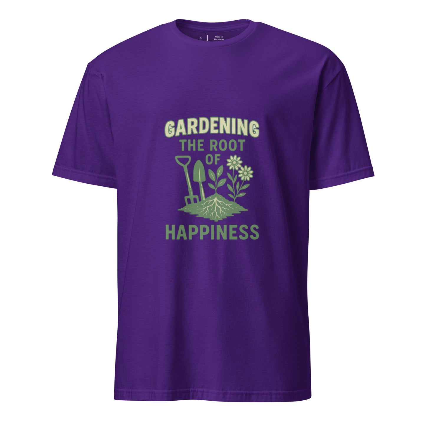 Root Of Happiness - Nature Lover’s - Short-Sleeve Unisex T-Shirt - Graphic Tee - Purple - Front