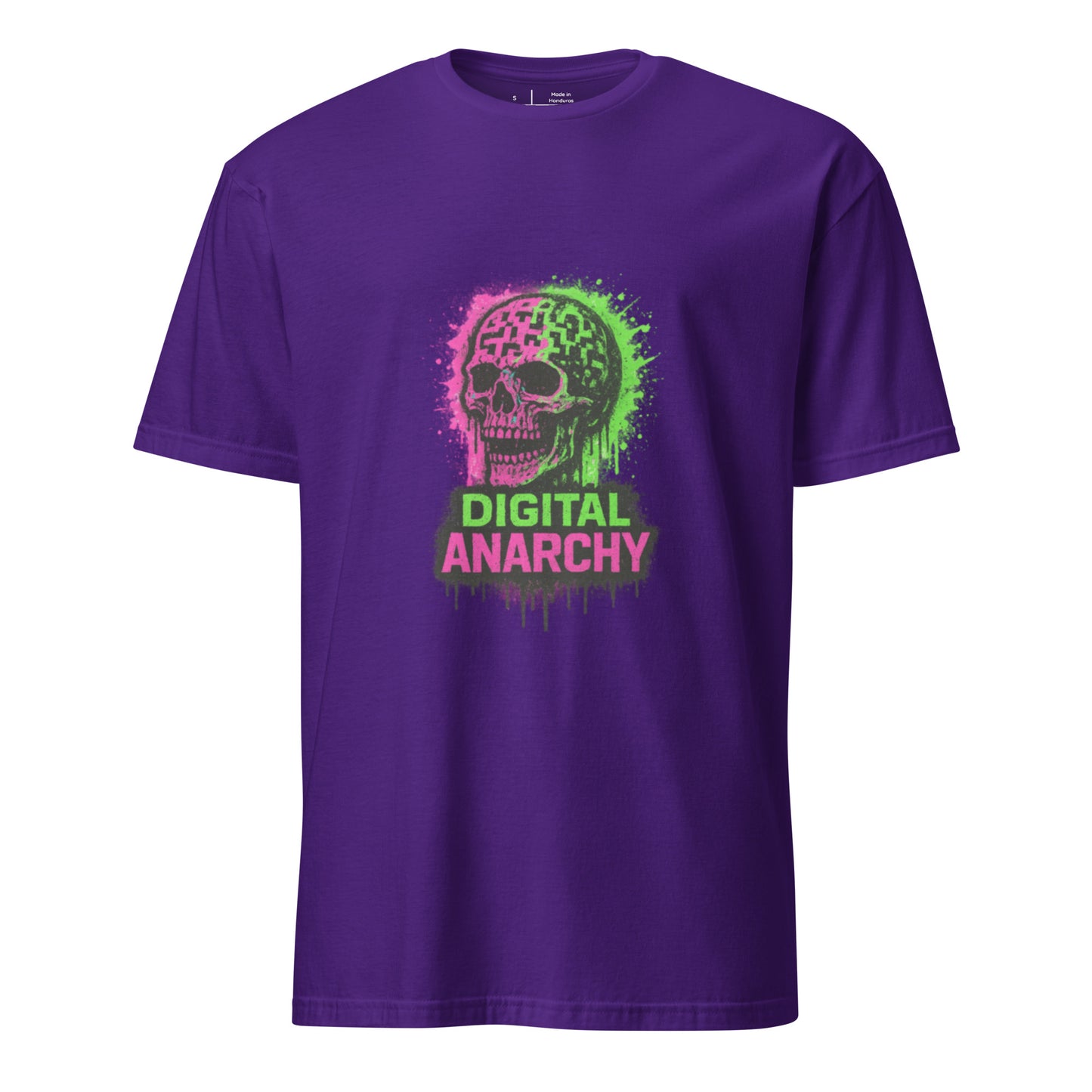Digital Anarchy - Visual Rebellion - Short-Sleeve Unisex T-Shirt - Graphic Tee - Purple - Front