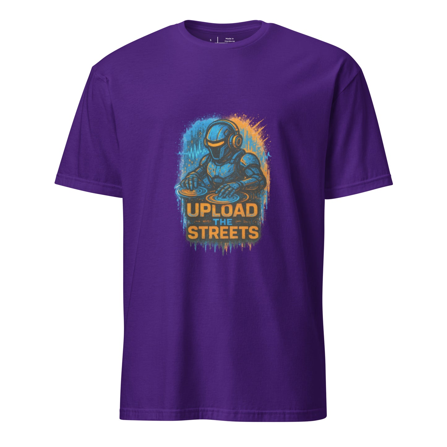 Upload the Streets - Urban Rave - Short-Sleeve Unisex T-Shirt - Graphic Tee - Purple - Front