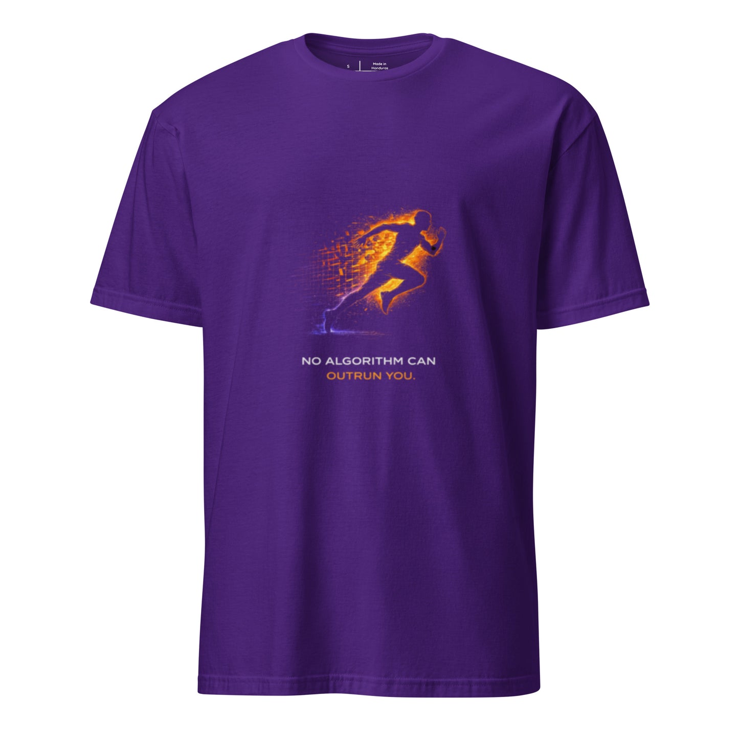No Algorithm Can Outrun You – Cyber Sport - Short-Sleeve Unisex T-Shirt - Graphic Tee - Purple - Front