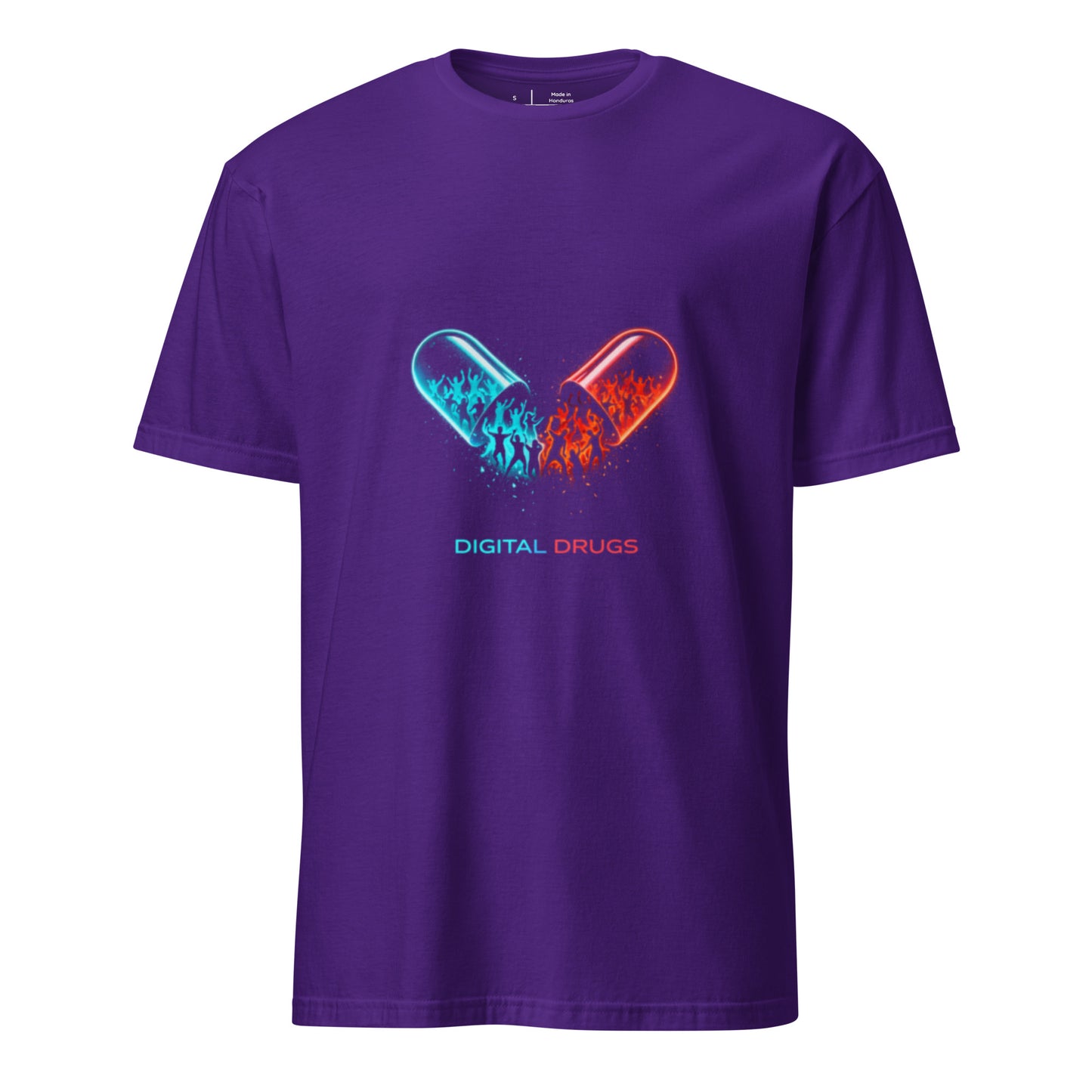 Digital Drugs – Rave Culture - Short-Sleeve Unisex T-Shirt - Graphic Tee - Purple - Front