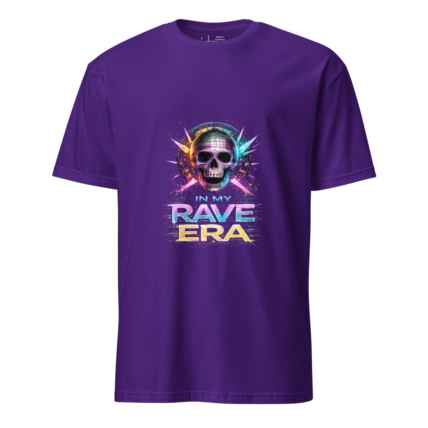 In My Rave Era – Neon Skull Festival - Short-Sleeve Unisex T-Shirt - Graphic Tee - Purple - Front