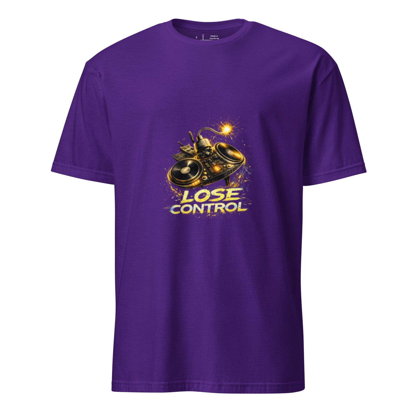 Lose Control – Neon DJ Festival - Short-Sleeve Unisex T-Shirt - Graphic Tee - Purple - Front