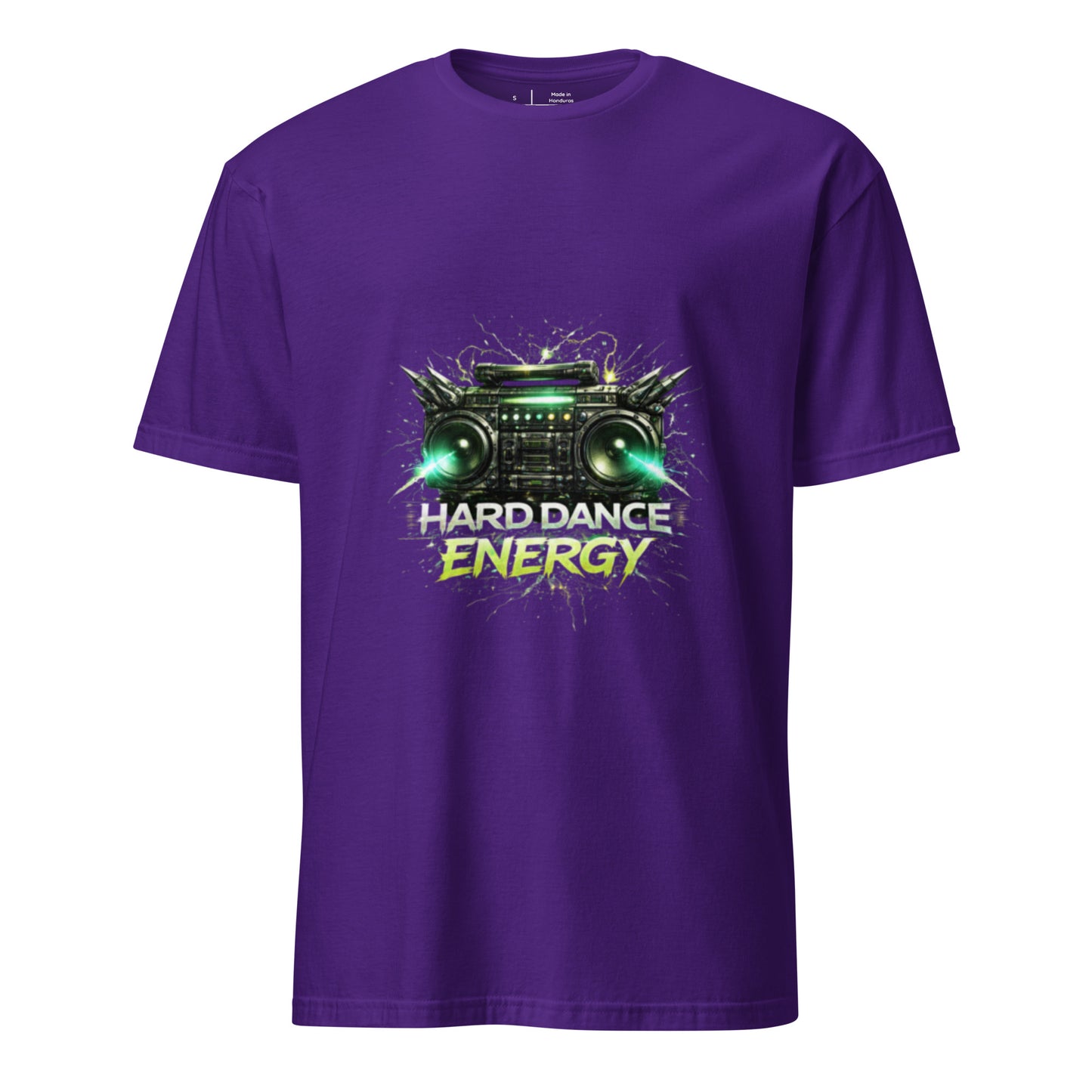 Hard Dance Energy – Festival Sound System - Short-Sleeve Unisex T-Shirt - Graphic Tee - Purple - Front