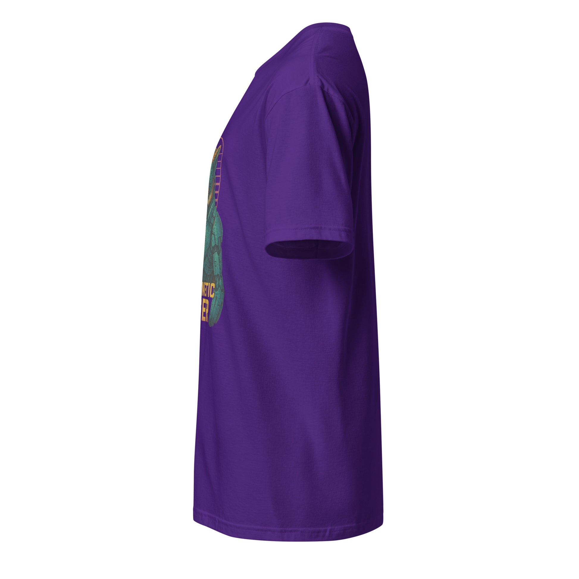 Cybernetic Tiger - Futuristic Ferocity - Short-Sleeve Unisex T-Shirt - Graphic Tee - Purple - Left side