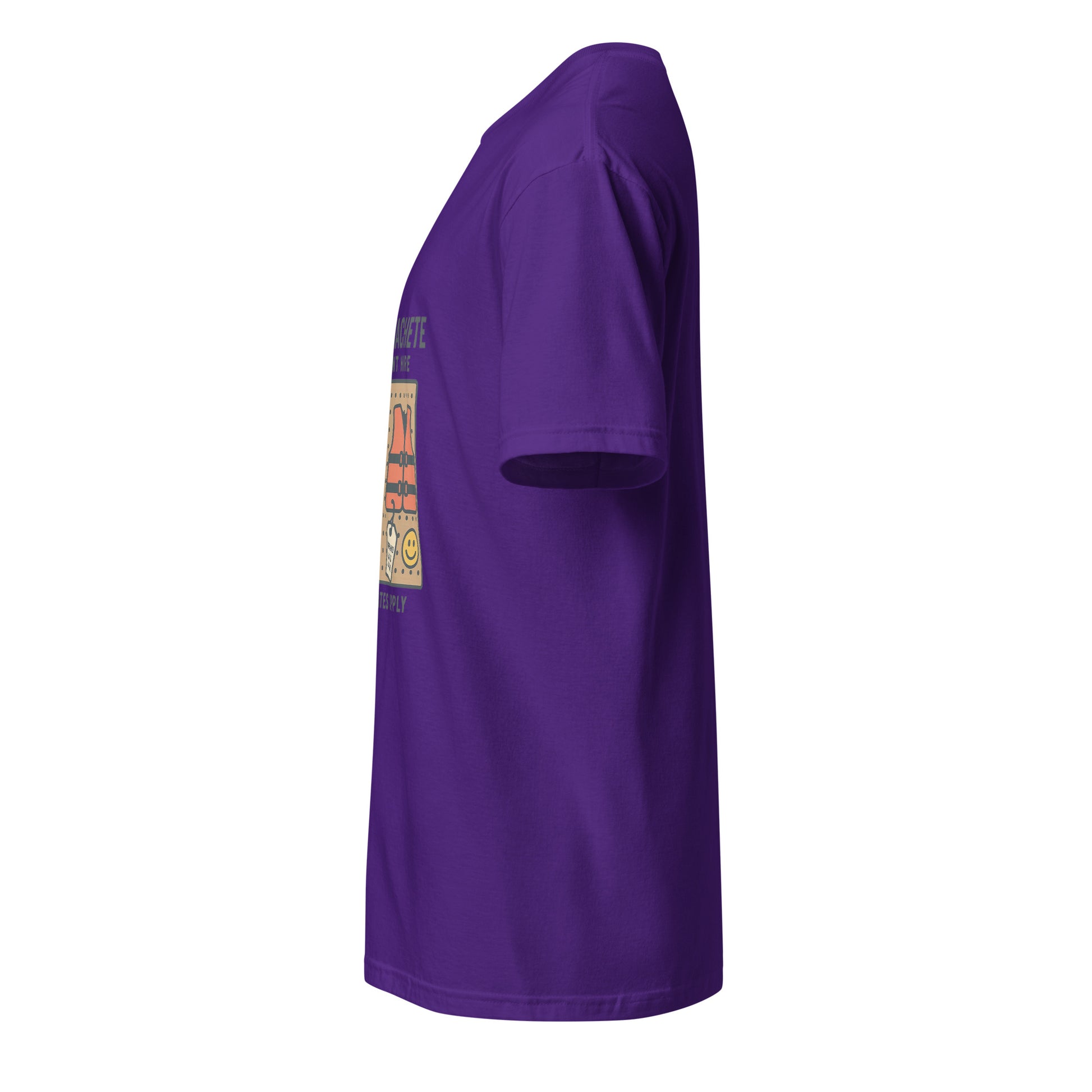 Mask & Machete Equipment Hire – For All Your Slasher Needs - Short-Sleeve Unisex T-Shirt - Graphic Tee - Purple - Left side