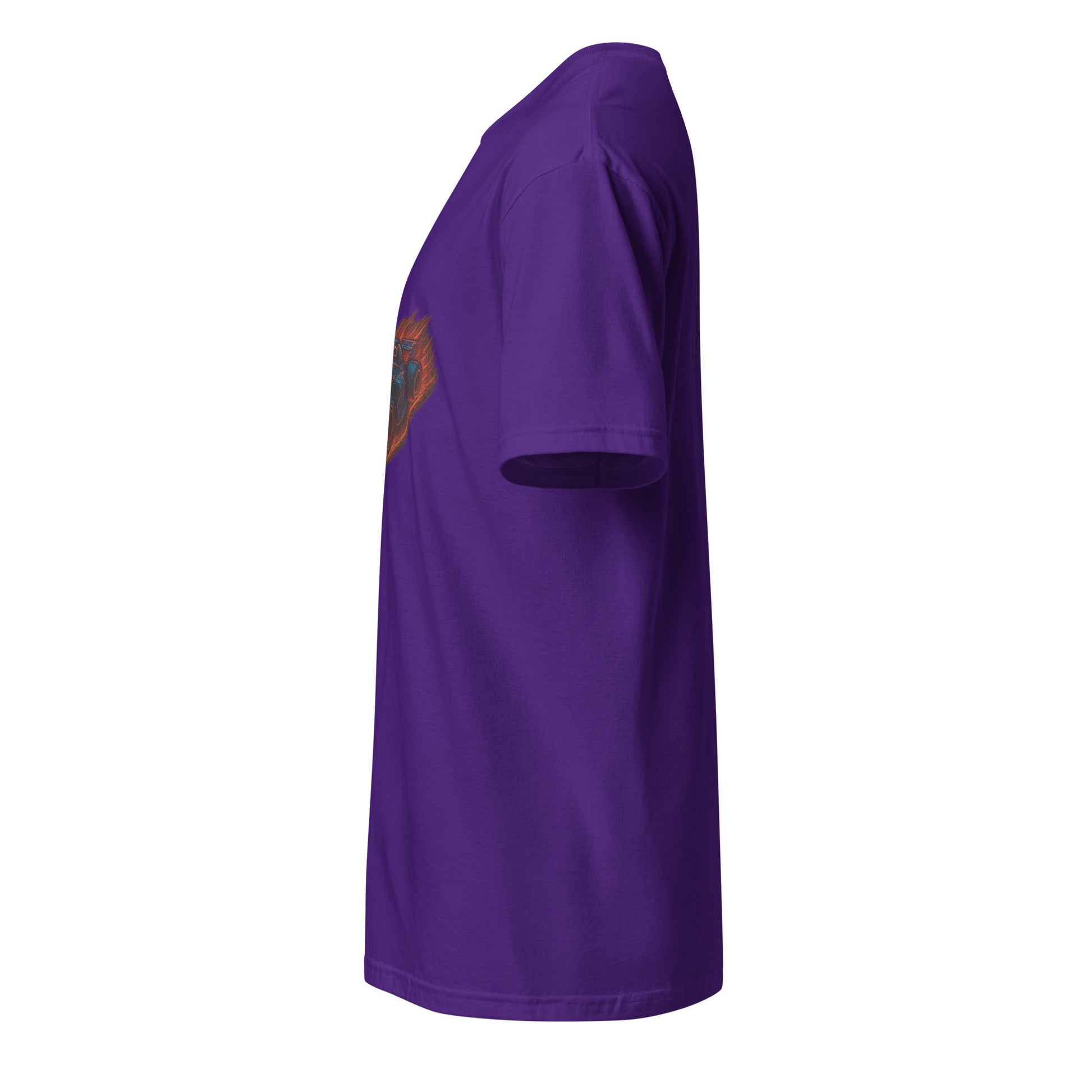 Cyber Formula Racer – The Future Of Speed - Short-Sleeve Unisex T-Shirt - Graphic Tee - Purple - Left side