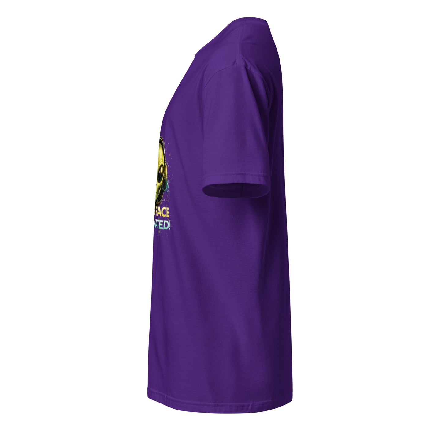 Bass Face Activated – Alien Rave - Short-Sleeve Unisex T-Shirt - Graphic Tee - Purple - Left side
