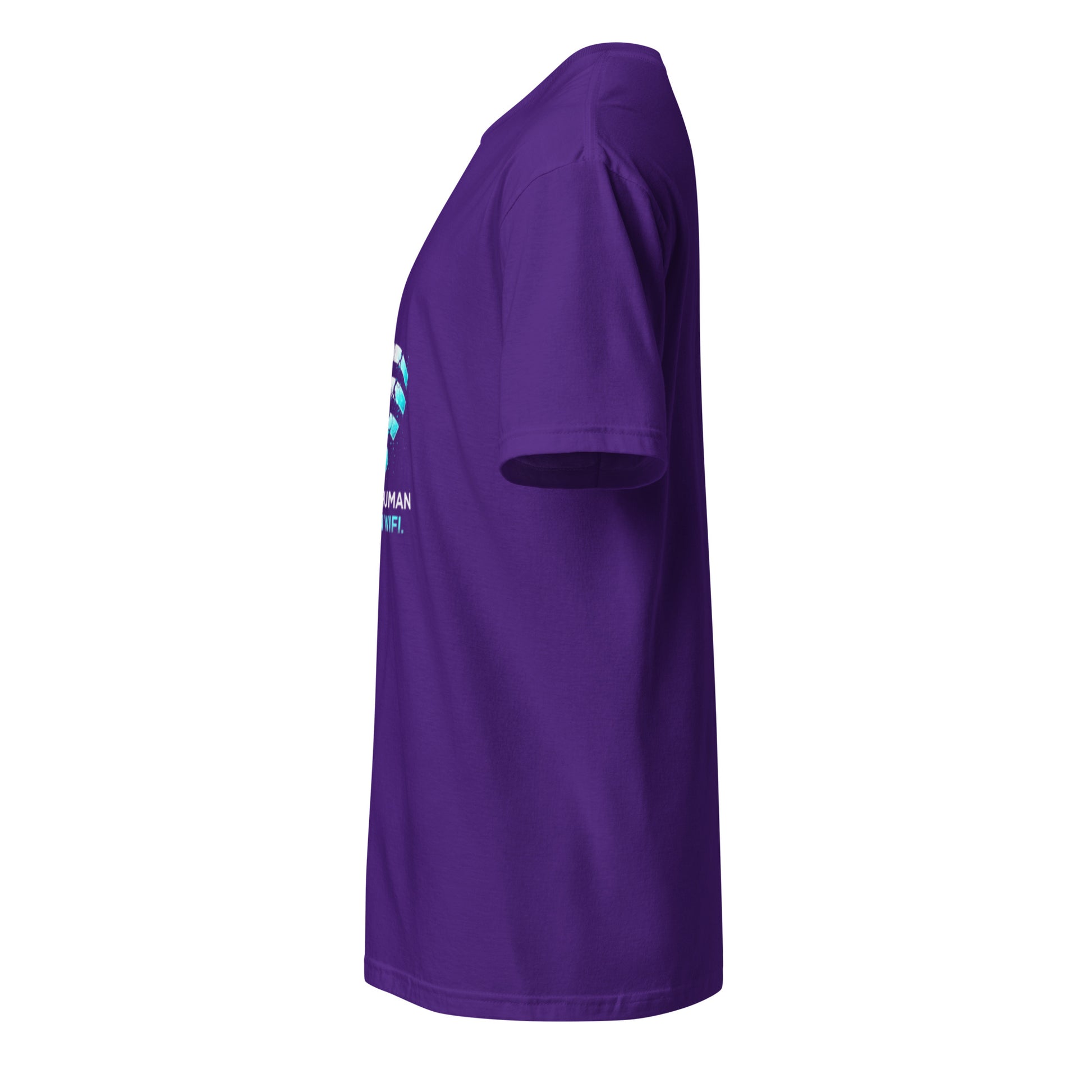 More Human Than WIFI – Cyber Rebellion - Short-Sleeve Unisex T-Shirt - Graphic Tee - Purple - Left side