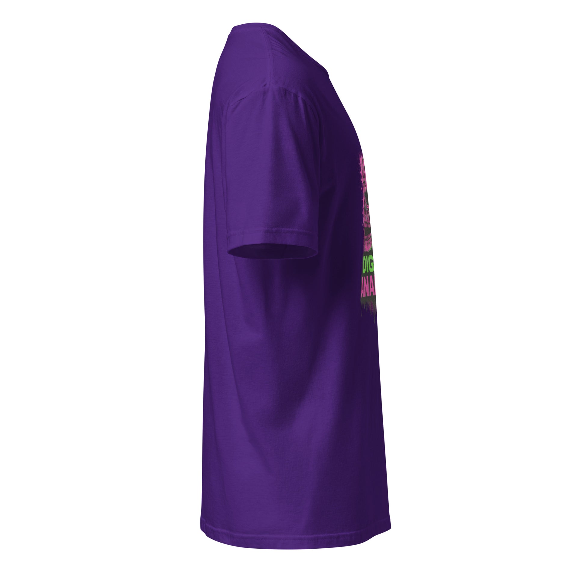 Digital Anarchy - Visual Rebellion - Short-Sleeve Unisex T-Shirt - Graphic Tee - Purple - Right side