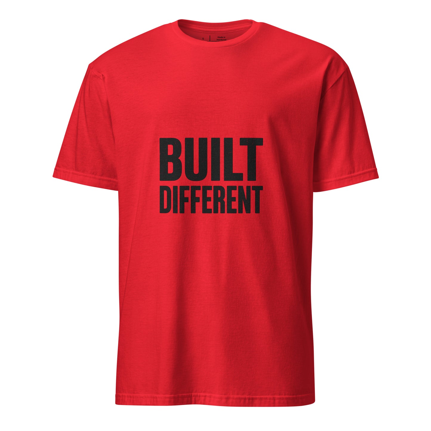 Built Different - Standout Statement - Short-Sleeve T-Shirt - Graphic Tee - Red - Front