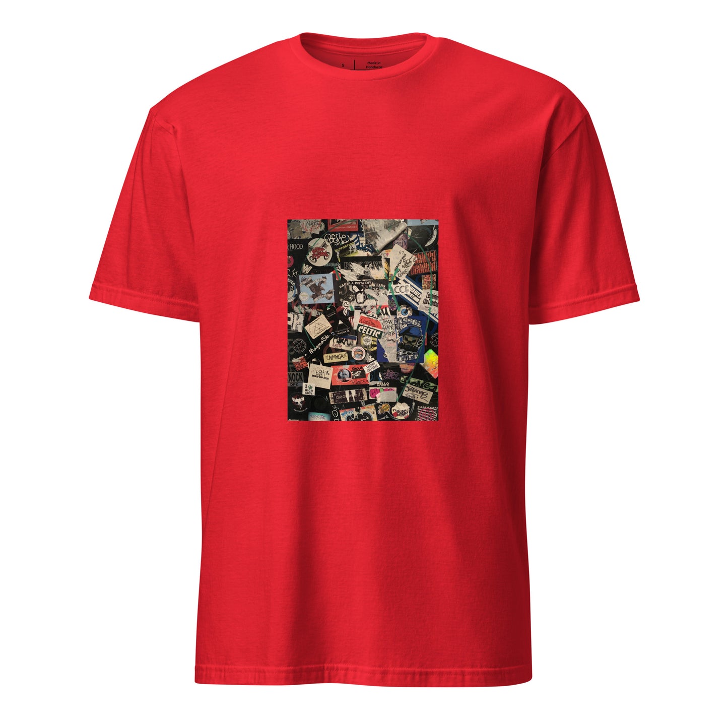 Graffiti - Street Art - Short-Sleeve Unisex T-Shirt - Graphic Tee - Red - Front