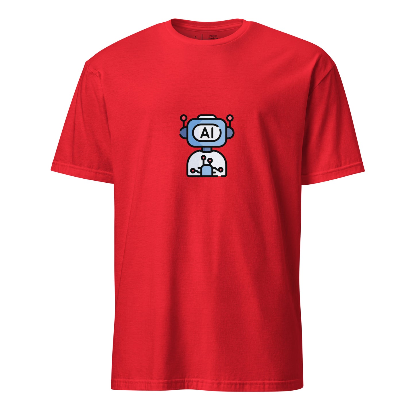 A.I - Retro AI Bot - Short-Sleeve Unisex T-Shirt - Graphic Tee - Red - Front