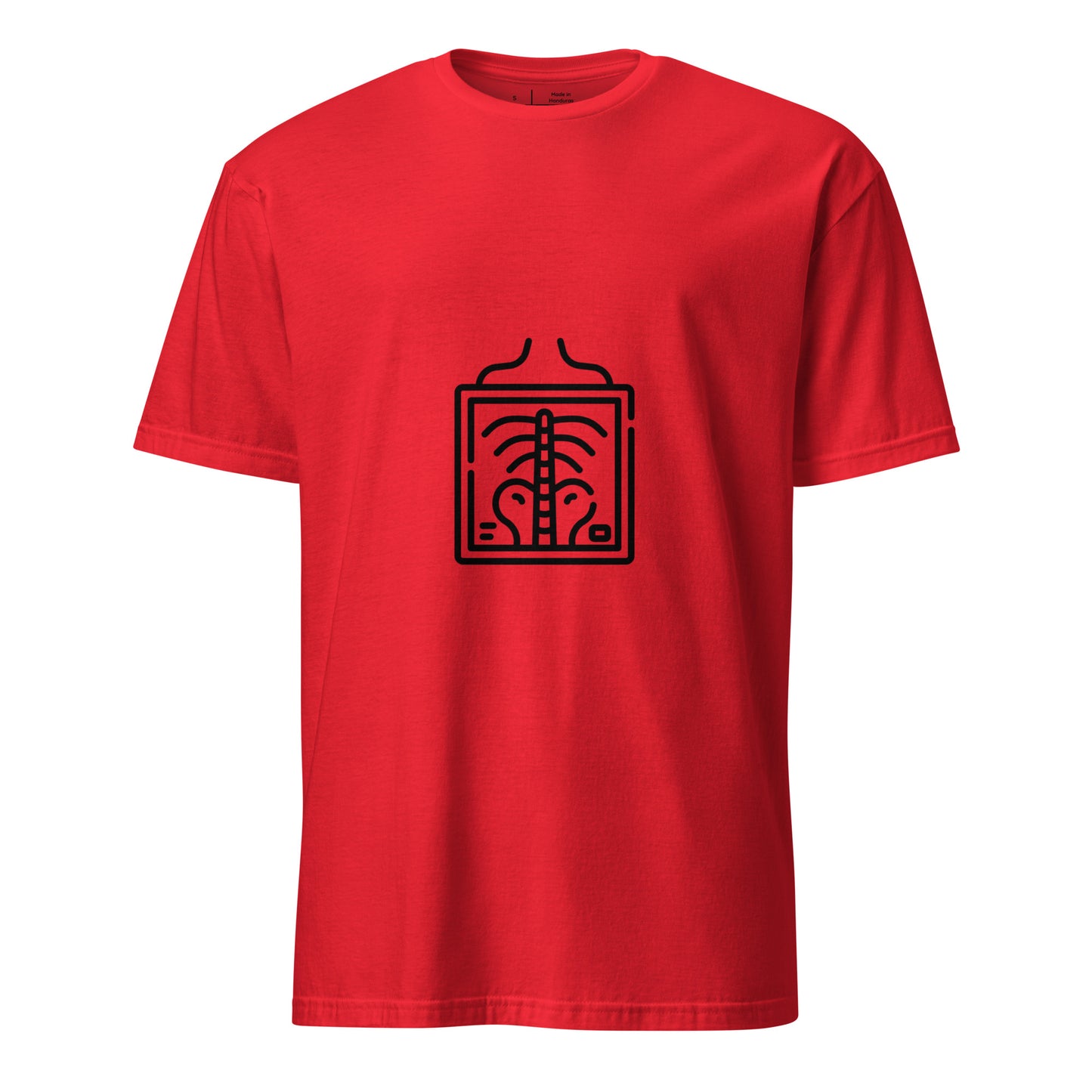 X-Ray - Line-Art X-Ray - Short-Sleeve Unisex T-Shirt - Graphic Tee - Red - Front