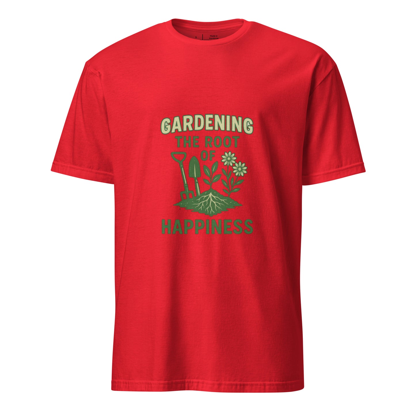 Root Of Happiness - Nature Lover’s - Short-Sleeve Unisex T-Shirt - Graphic Tee - Red - Front