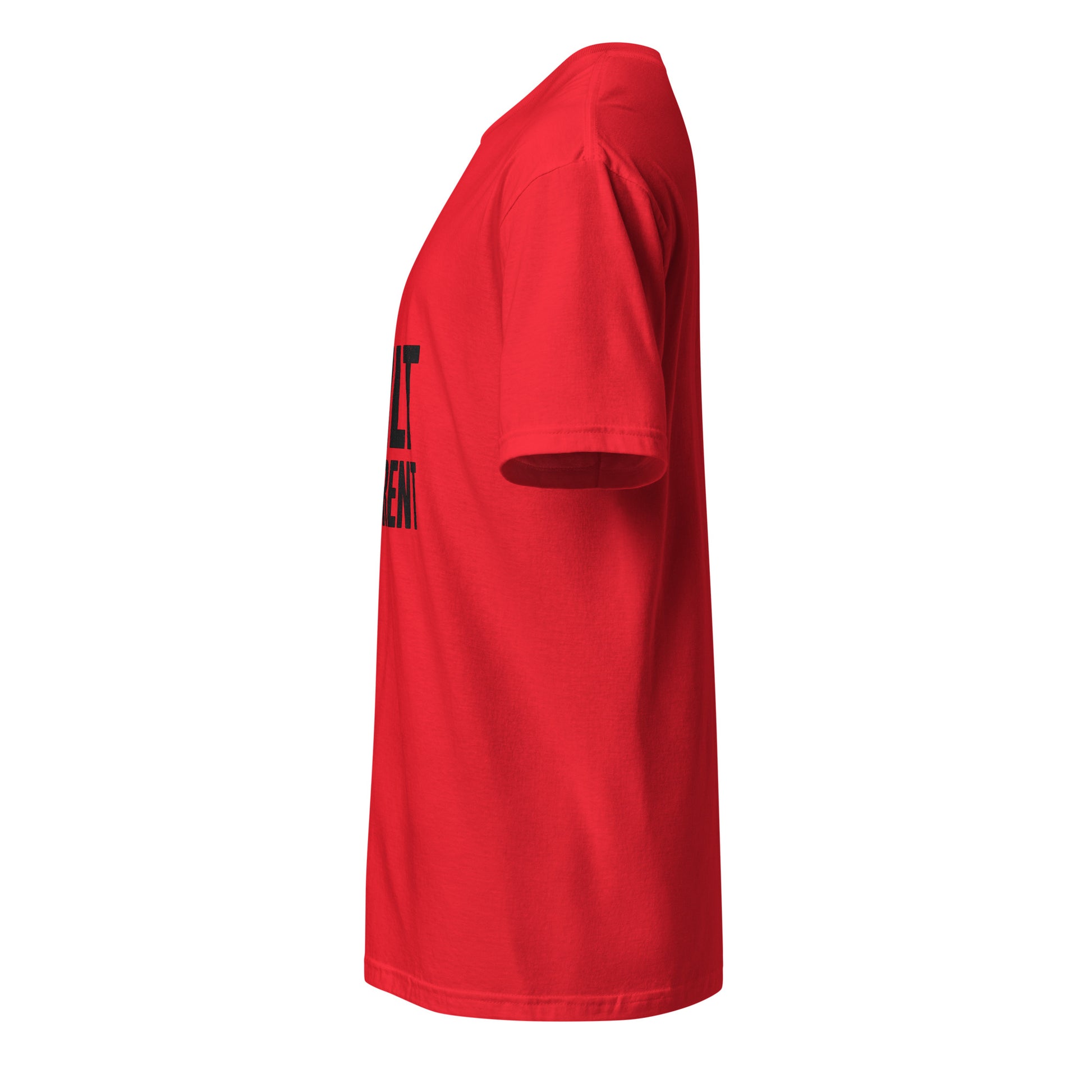Built Different - Standout Statement - Short-Sleeve T-Shirt - Graphic Tee - Red - Left side
