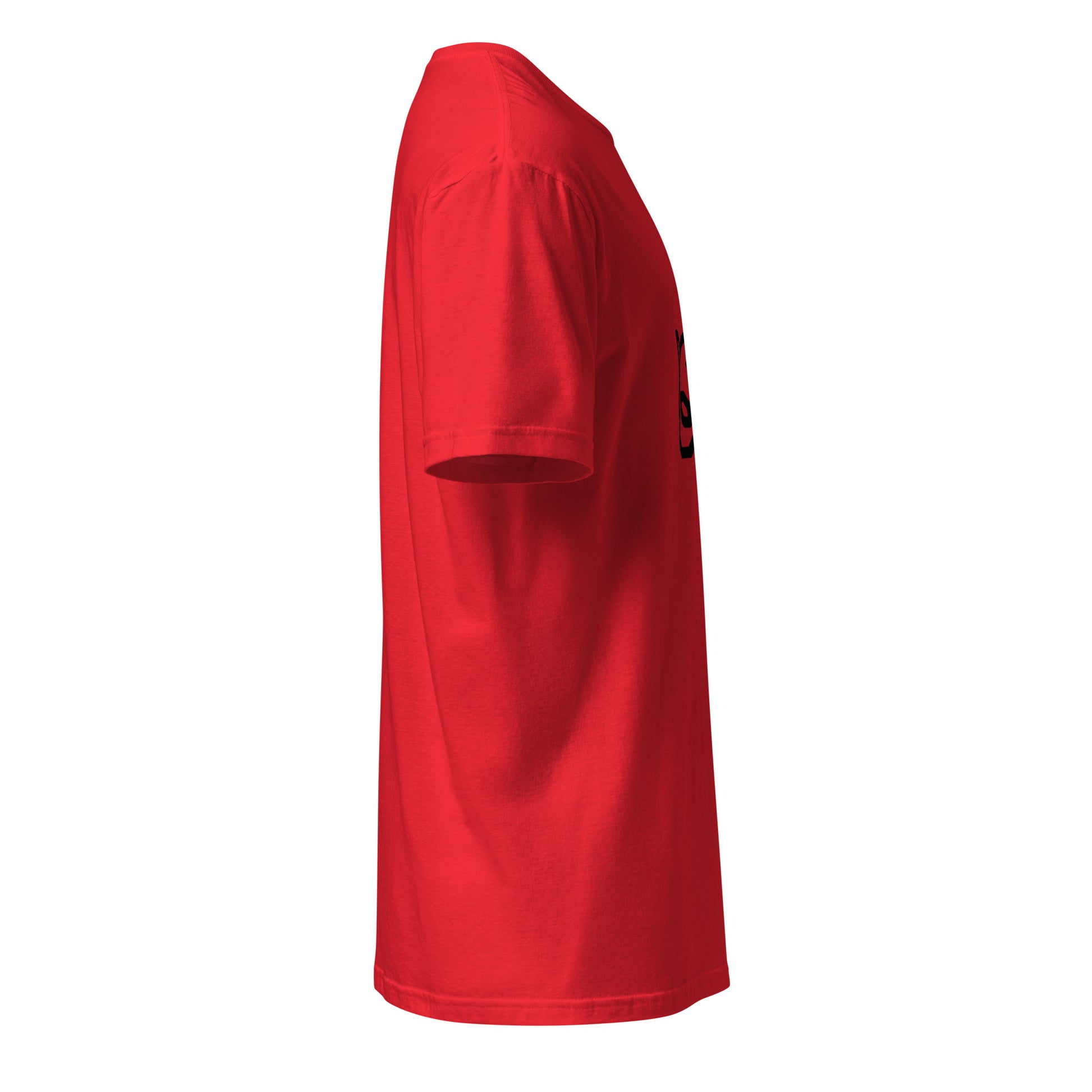 “Galactic Guardian” – Hero Mask - Short-Sleeve Unisex T-Shirt - Graphic Tee - Red - Right side