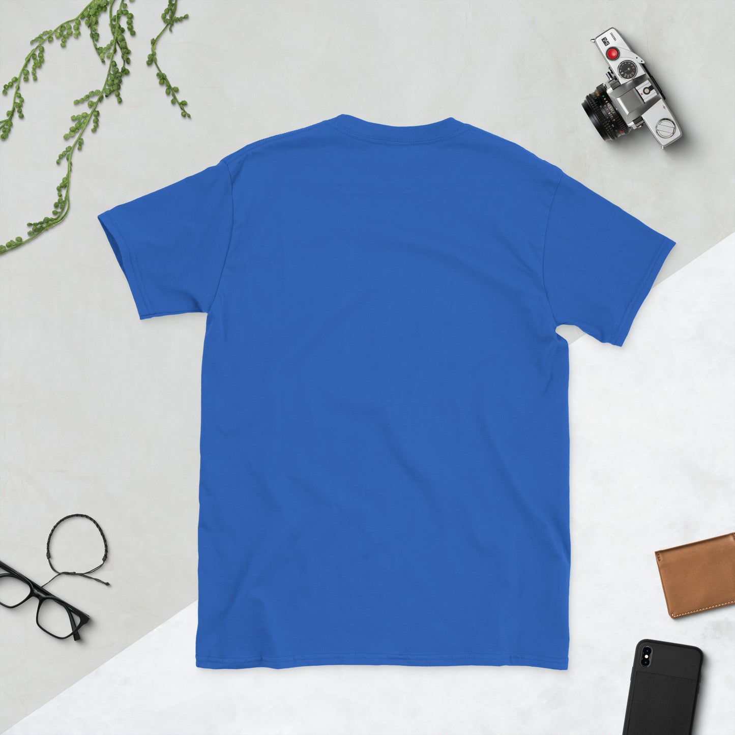 Roll With It - Retro Roller Skate Vibes - Short-Sleeve Unisex T-Shirt - Graphic Tee - Royal Blue - Back