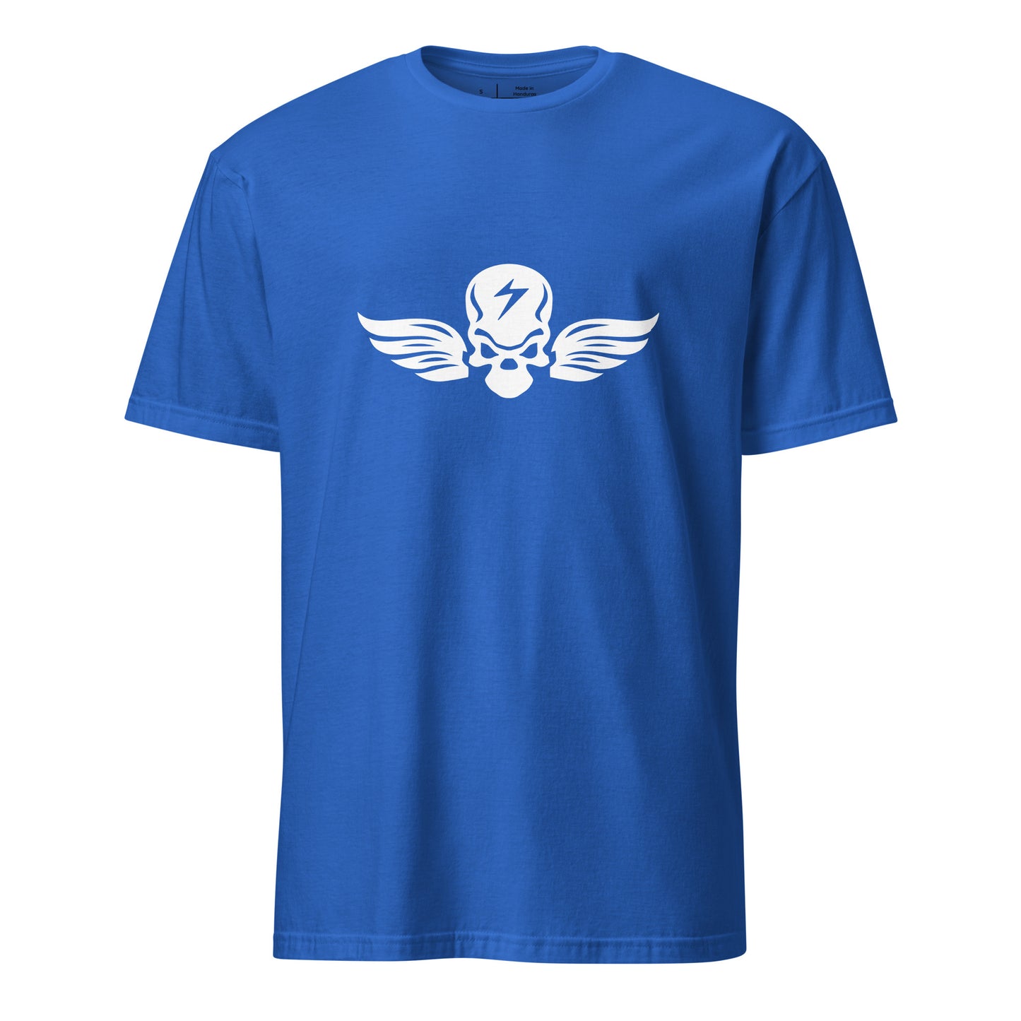 Winged Skull - Winged Voltage - Short-Sleeve Unisex T-Shirt - Graphic Tee - Royal Blue - Front