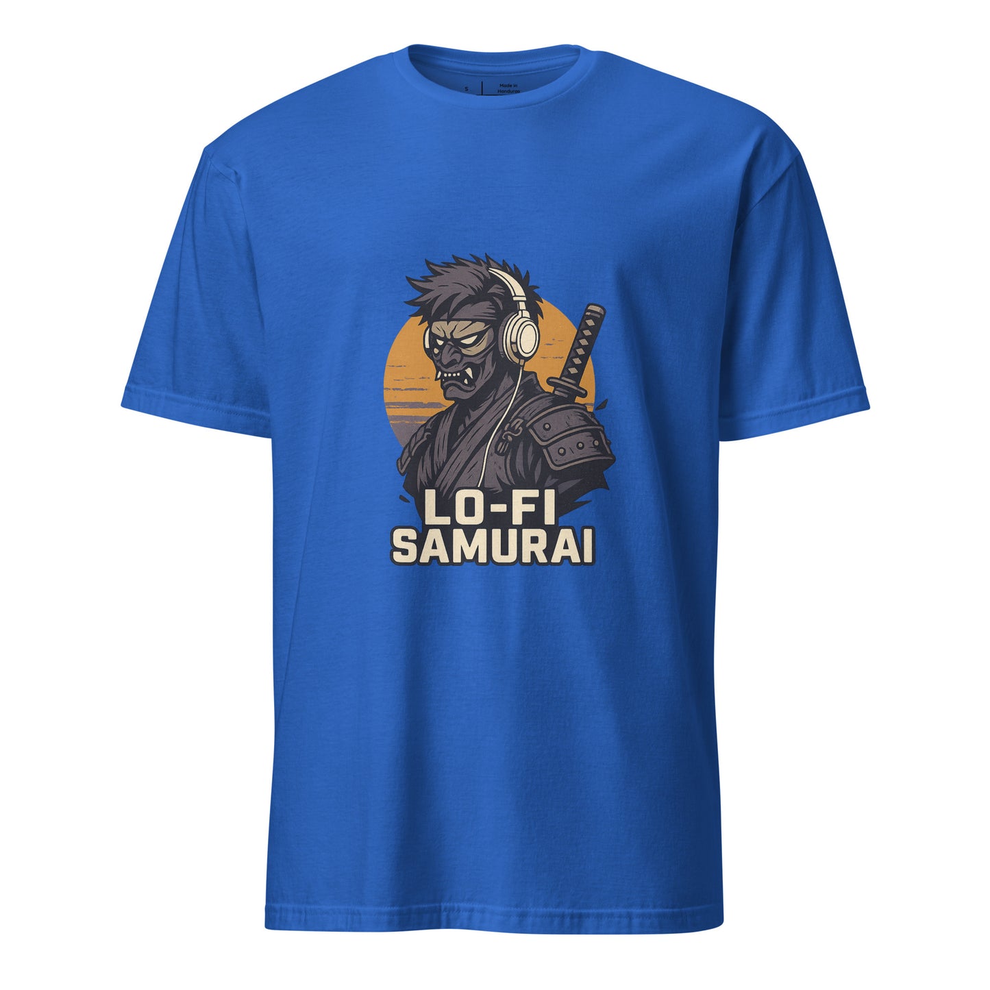 Lo-Fi Samurai - Modern-Day Ronin - Short-Sleeve Unisex T-Shirt - Graphic Tee - Royal Blue - Front