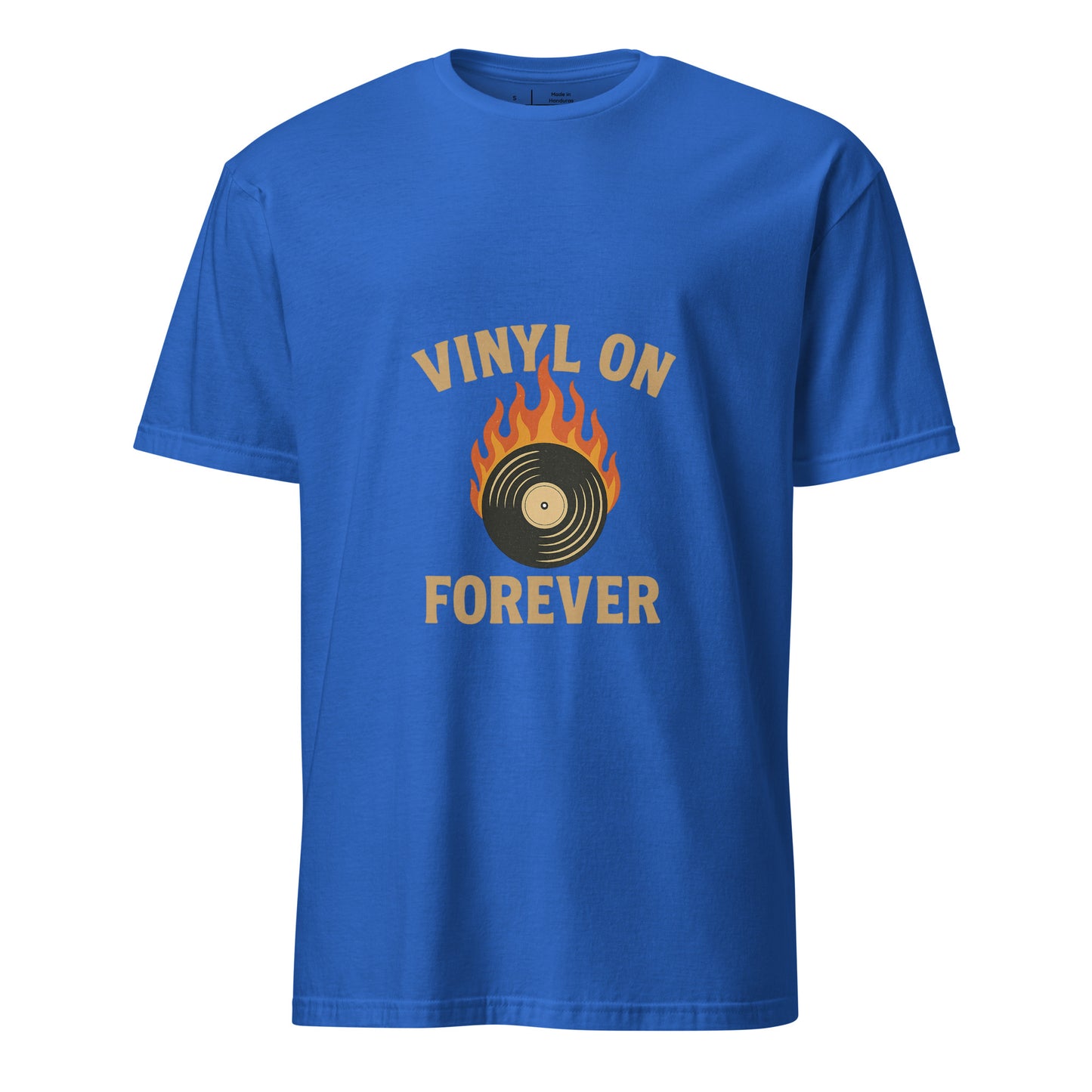 Vinyl On Forever - Timeless Sound - Short-Sleeve Unisex T-Shirt - Graphic Tee - Royal Blue - Front