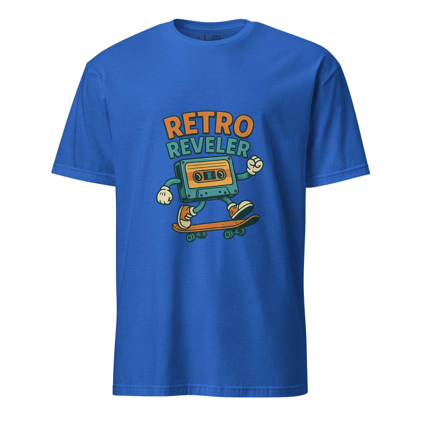 Retro Reveler - Nostalgic Nod - Short-Sleeve Unisex T-Shirt - Graphic Tee - Royal Blue - Front