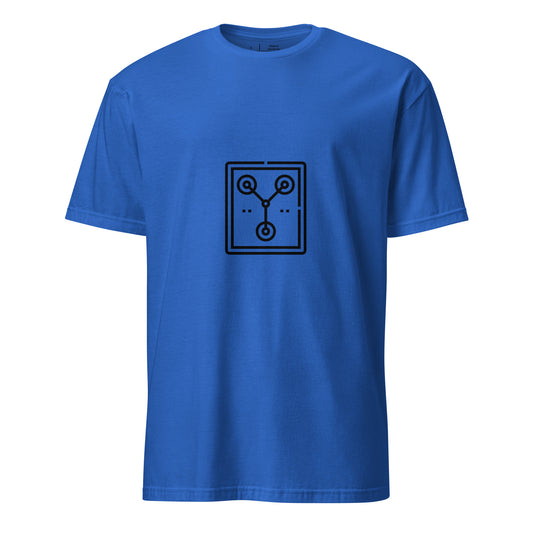 Flux2 - Minimalist Time Circuit - Short-Sleeve Unisex T-Shirt - Graphic Tee - Royal Blue - Front