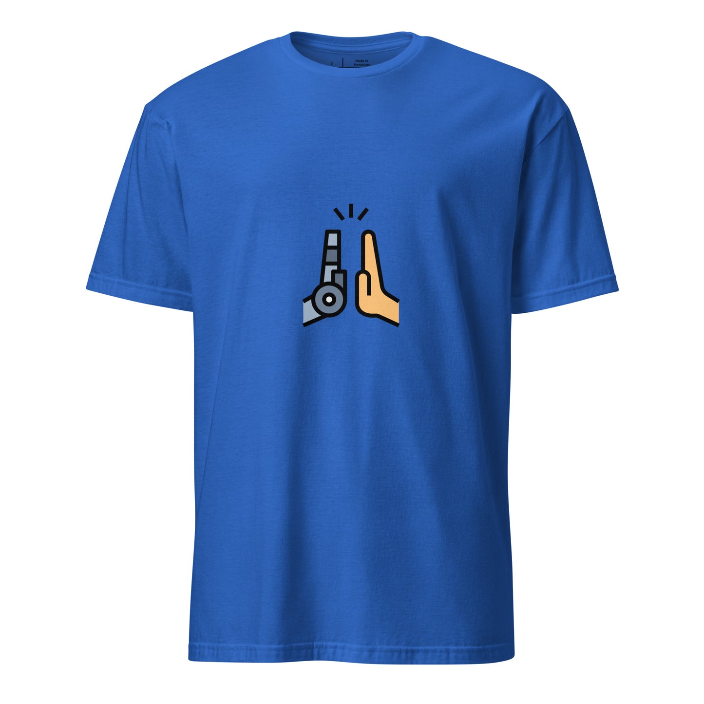 Collab - Man Meets Machine - Short-Sleeve Unisex T-Shirt - Graphic Tee - Royal Blue - Front