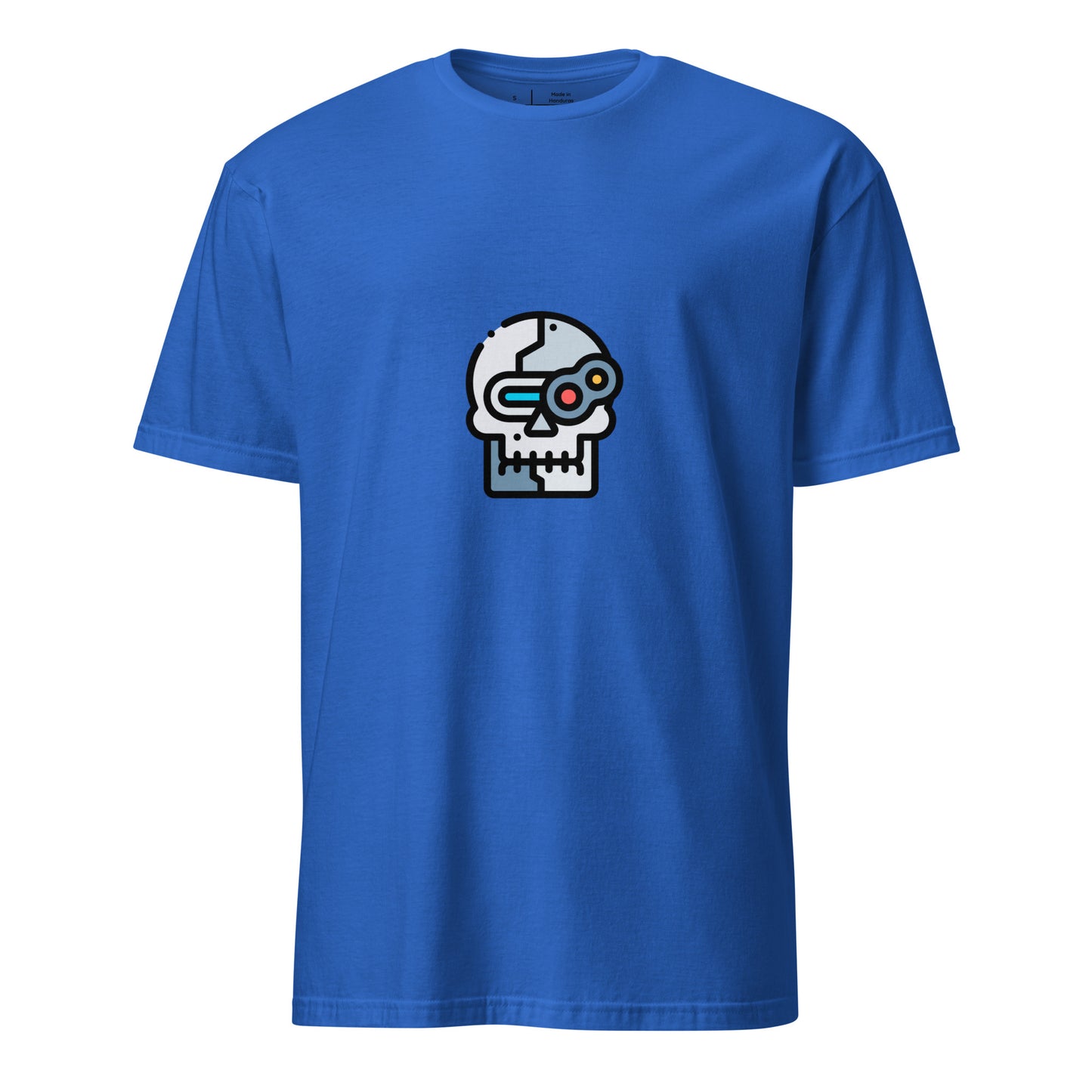 Cyber Robot - Futuristic Cyber Head - Short-Sleeve Unisex T-Shirt - Graphic Tee - Royal Blue - Front