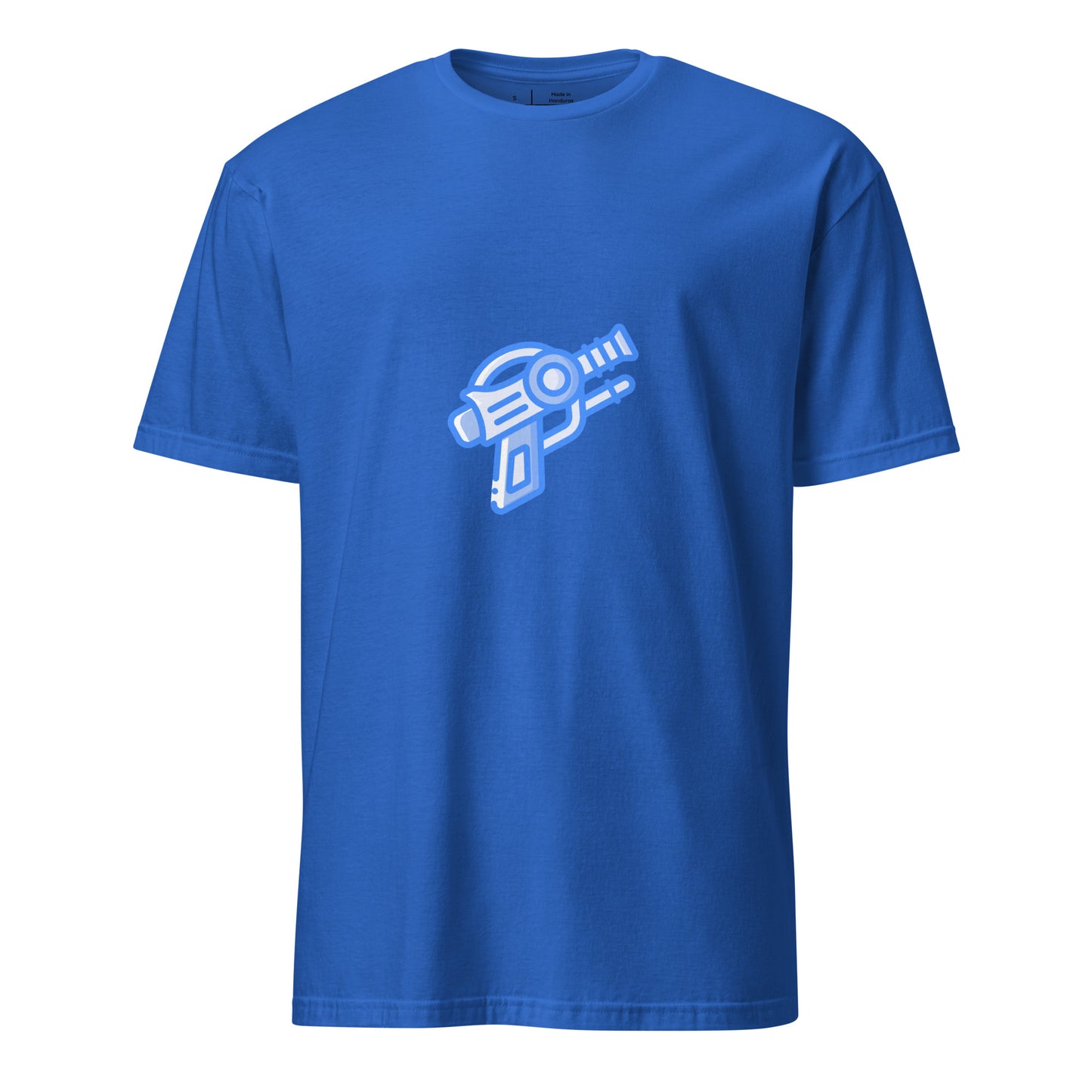 Sci-Fi Pistol - Neon Firepower - Short-Sleeve Unisex T-Shirt - Graphic Tee - Royal Blue - Front
