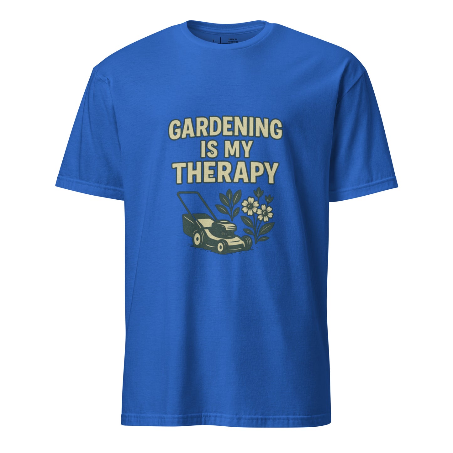 Gardening Is My Therapy - Relax & Replant - Short-Sleeve Unisex T-Shirt - Graphic Tee - Royal Blue - Front