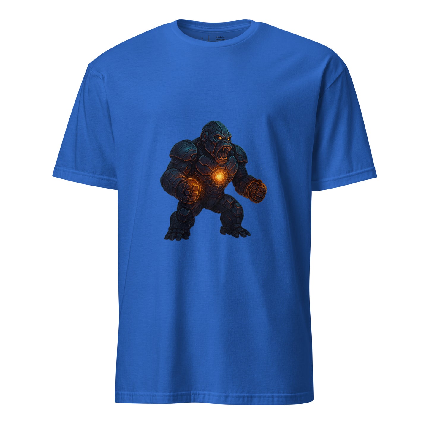 Mecha Gorilla – Cybernetic Beast Unleashed - Short-Sleeve Unisex T-Shirt - Graphic Tee - Royal Blue - Front
