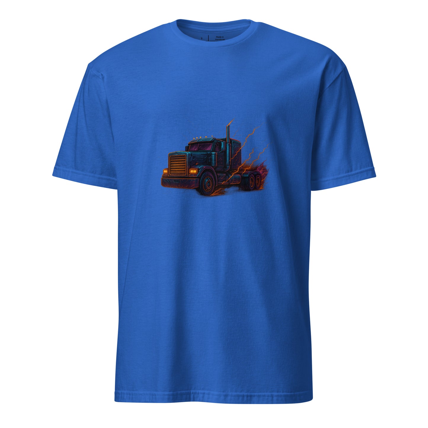 Vapor Turbo Truck – Neon Power - Short-Sleeve Unisex T-Shirt - Graphic Tee - Royal Blue - Front