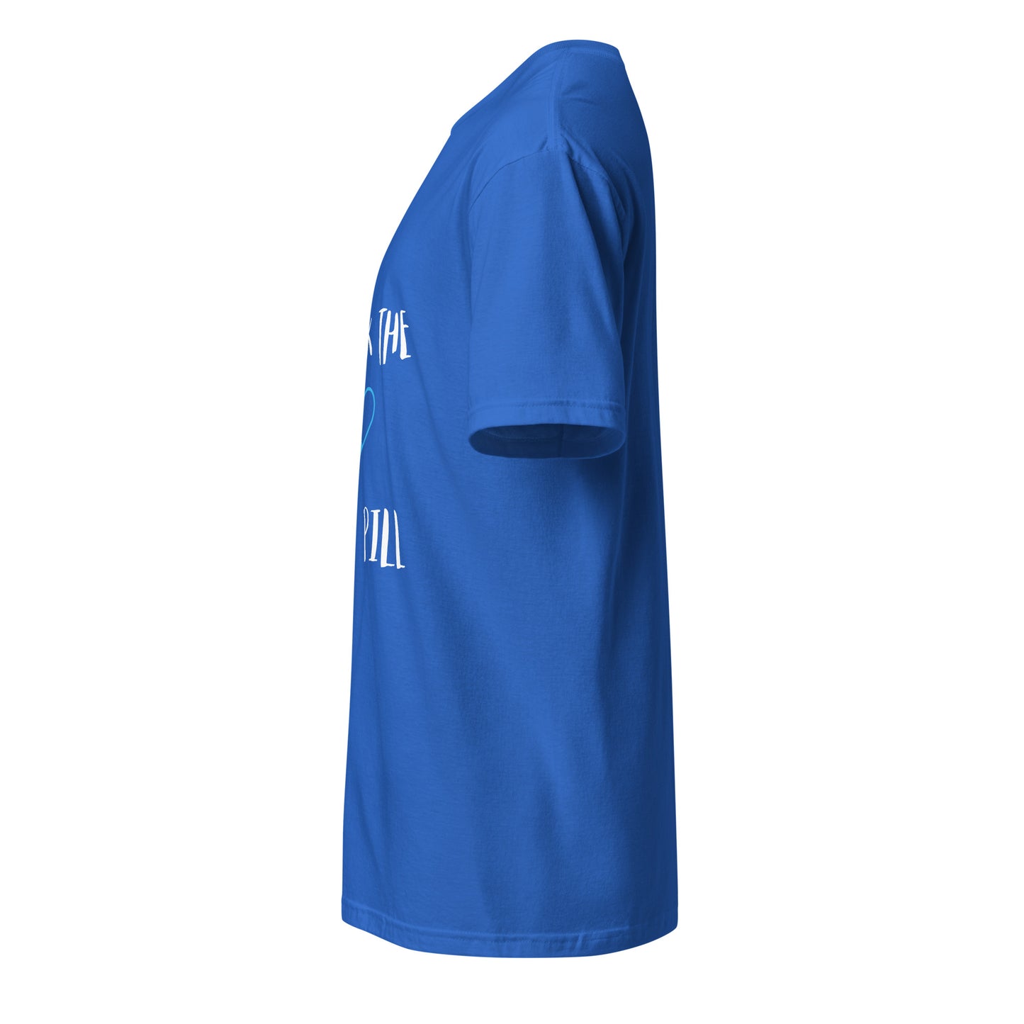 The Blue Pill - Sci-Fi Tribute - Short-Sleeve Unisex T-Shirt - Graphic Tee - Royal Blue - Left side