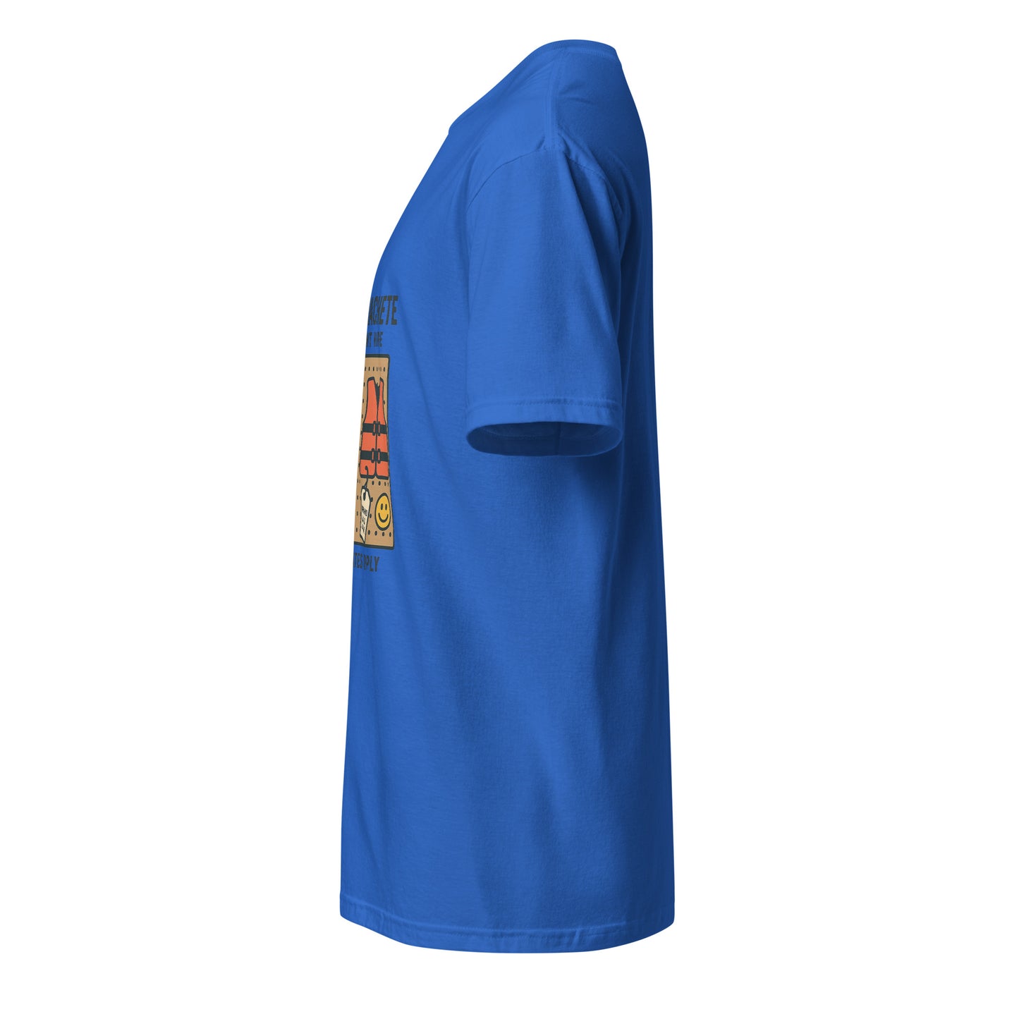 Mask & Machete Equipment Hire – For All Your Slasher Needs - Short-Sleeve Unisex T-Shirt - Graphic Tee - Royal Blue - Left side