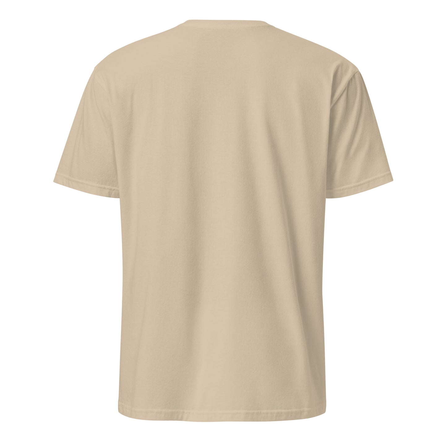 Analog Heart. Digital World. – Cyber Philosophy - Short-Sleeve Unisex T-Shirt - Graphic Tee - Sand - Back
