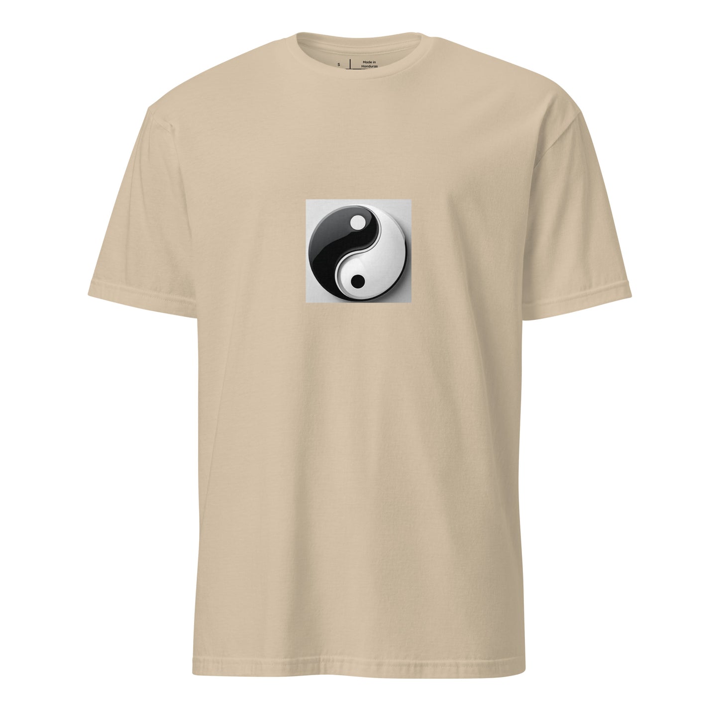 Yinyang - Iconic Taoist Symbol - Short-Sleeve Unisex T-Shirt - Graphic Tee - Sand - Front