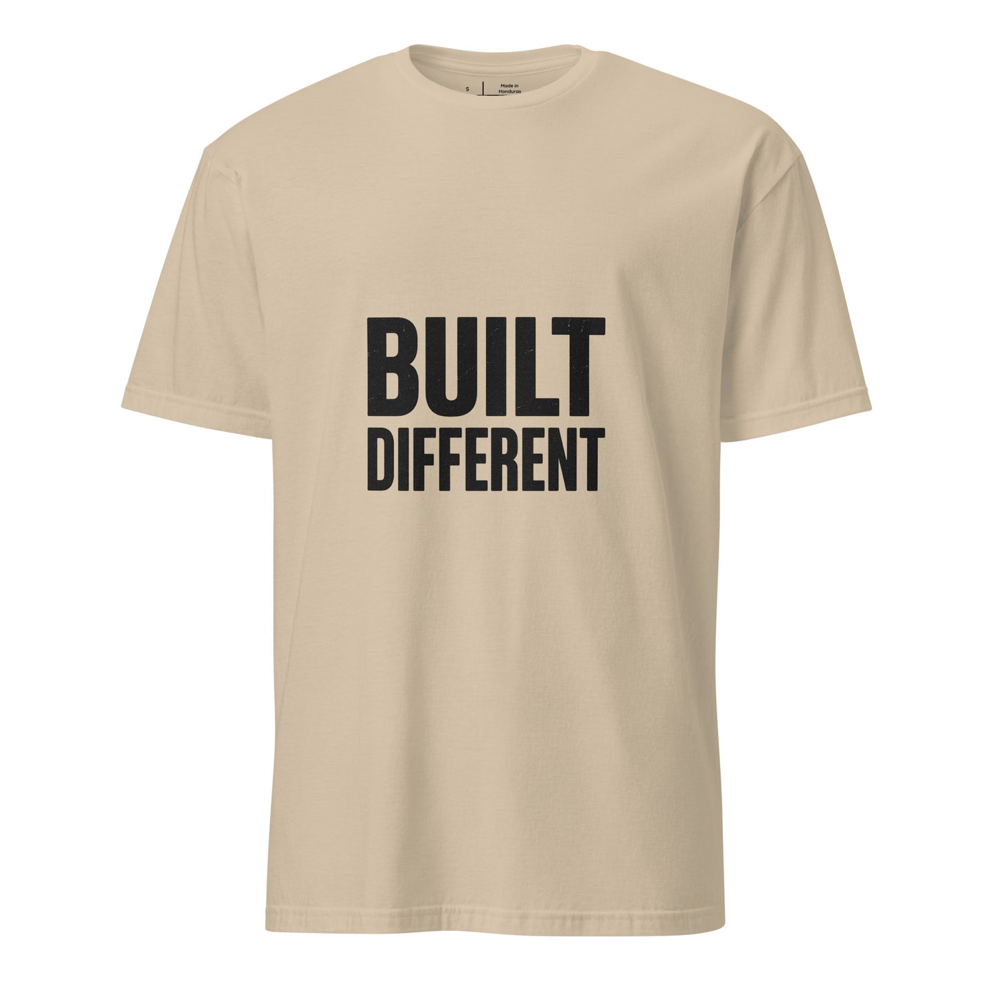 Built Different - Standout Statement - Short-Sleeve T-Shirt - Graphic Tee - Sand - Front