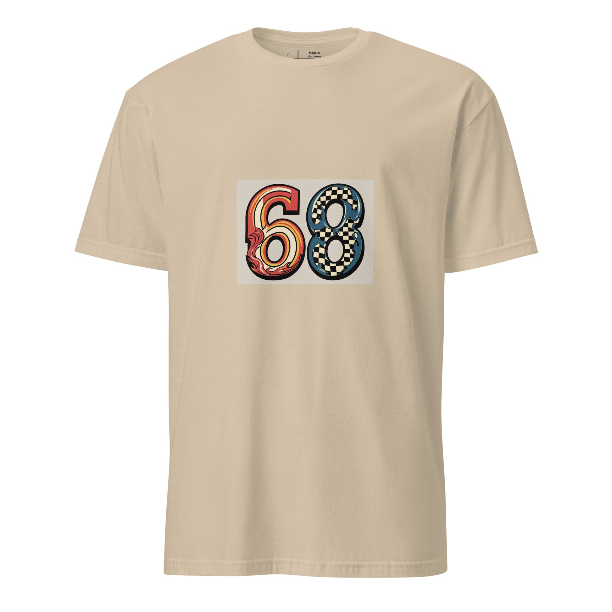 68 - Carefree Vibes - Short-Sleeve Unisex T-Shirt - Graphic Tee - Sand - Front