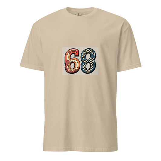 68 - Carefree Vibes - Short-Sleeve Unisex T-Shirt - Graphic Tee - Sand - Front
