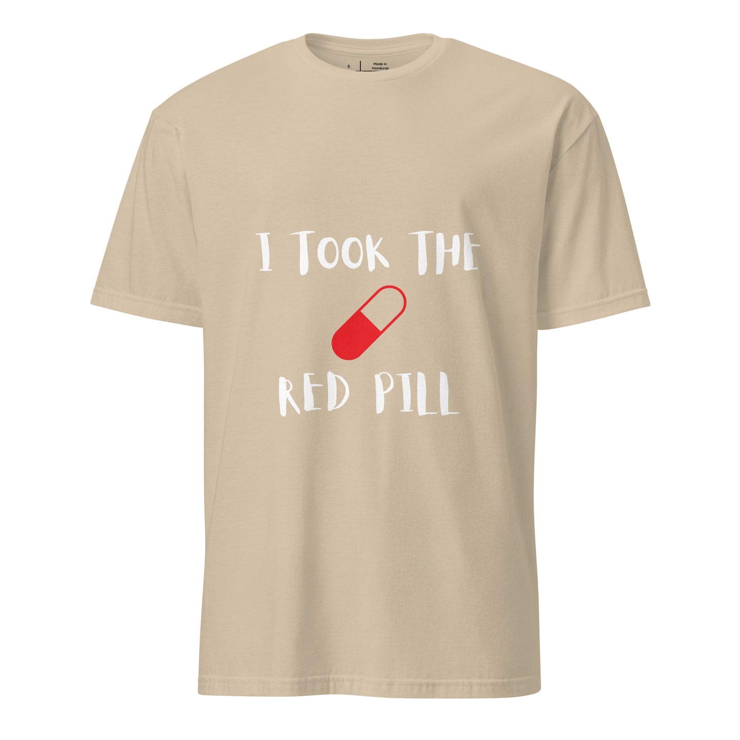 The Red Pill - Sci-Fi Tribute - Short-Sleeve Unisex T-Shirt - Graphic Tee - Sand - Front