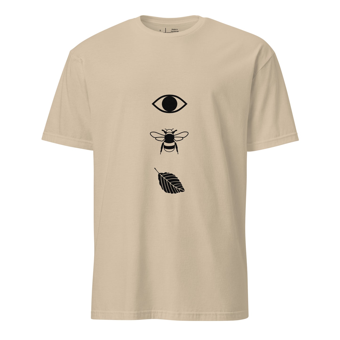Eye - Bee - Leaf - Urban Collage - Short-Sleeve Unisex T-Shirt - Graphic Tee - Sand - Front