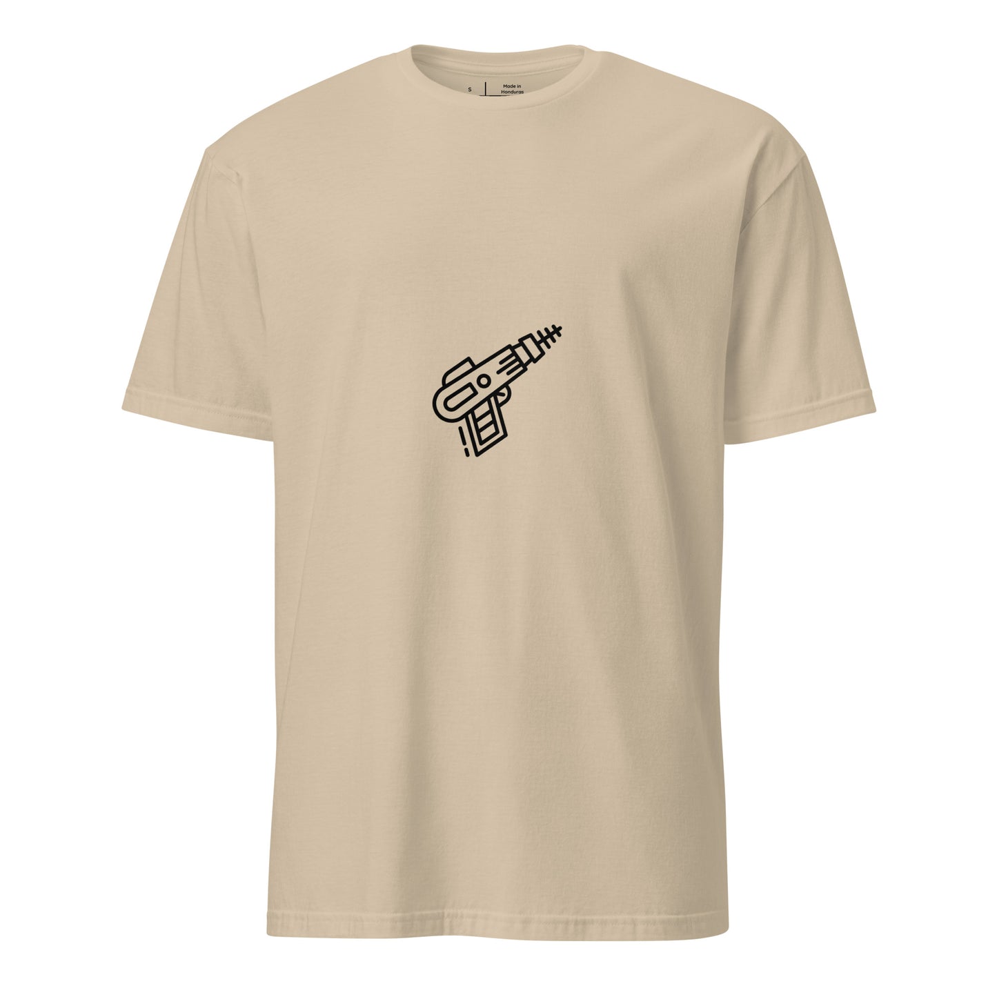 Blasta - Sci-Fi Minimalist Ray Gun - Short-Sleeve Unisex T-Shirt - Graphic Tee - Sand - Front
