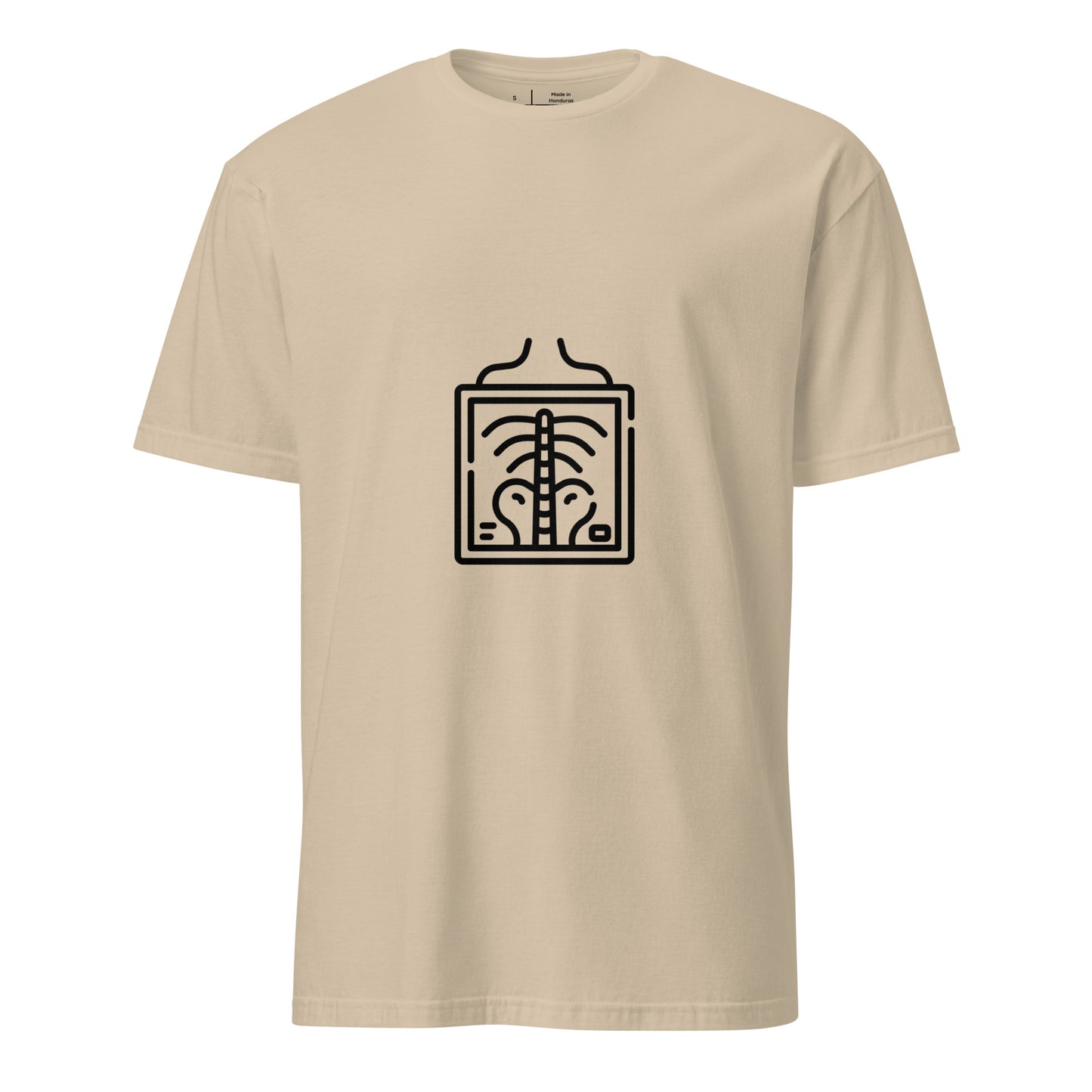 X-Ray - Line-Art X-Ray - Short-Sleeve Unisex T-Shirt - Graphic Tee - Sand - Front