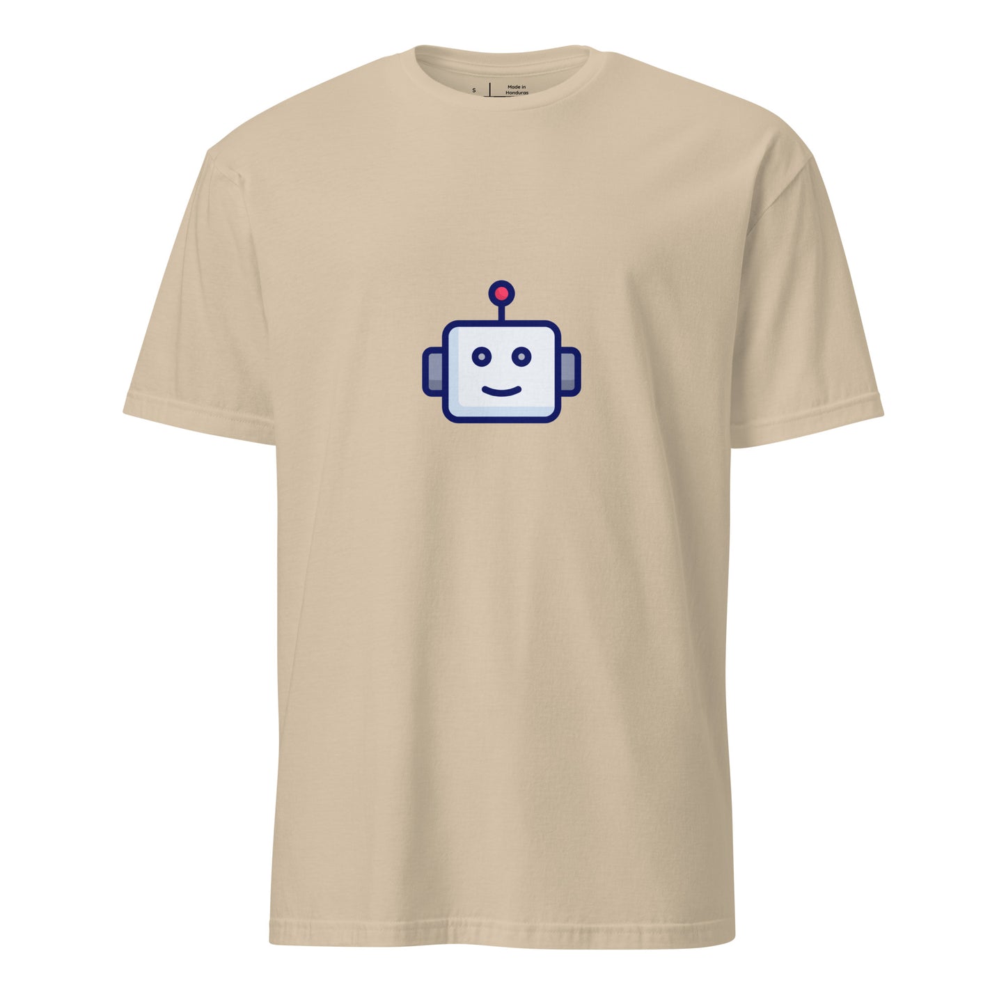 Robot - Retro Head Edition - Short-Sleeve Unisex T-Shirt - Graphic Tee - Sand - Front